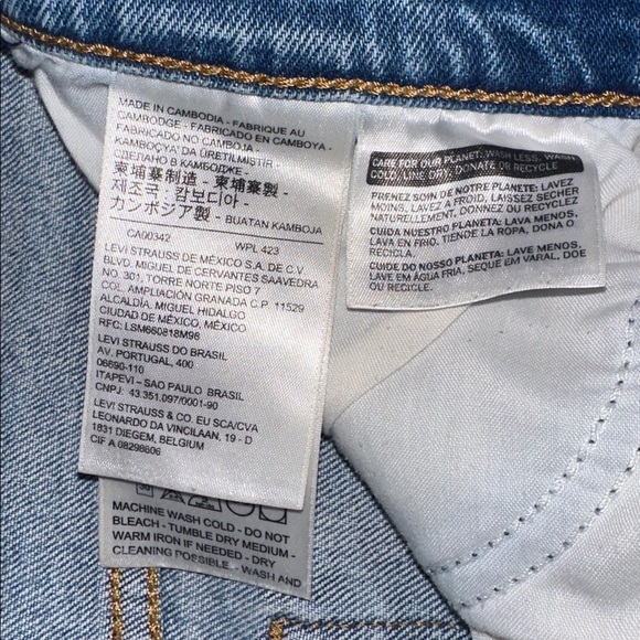 Levi's Blue Straight Leg Jeans with Classic Style - Picture 9 of 9